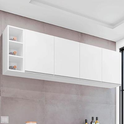 Armário Aéreo Apex G96 160cm 4 Portas Mdf Mdp Branco Gran Belo