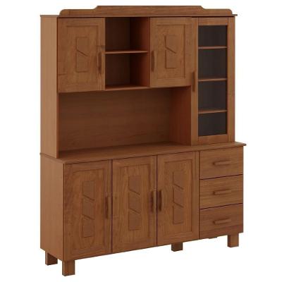 Armário de Cozinha 1240C 6 Portas 2 Gavetas Madeira 155cm Castanho Milani Movelaria
