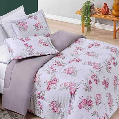 Edredom Coberdrom Michigam Super King Dupla Face - Lilac