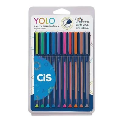 Conjunto De Canetas Yolo 0.7mm C- 10 Cores - Cis