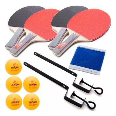 Kit Completo Ping Pong Tênis De Mesa Bolinha Raquete E Rede
