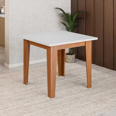 Mesa De Jantar Quadrada 4 Lugares Multimóveis Cr50223 Cinamomo-off White