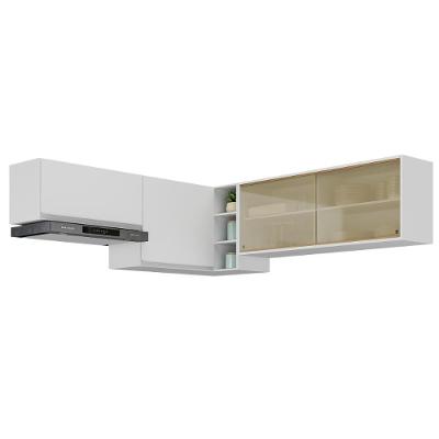 Kit Armário Cozinha Aéreo Canto 90cm Com Aéreo 70cm E Aéreo 120cm Veneza Multimóveis Mp2287 Branco