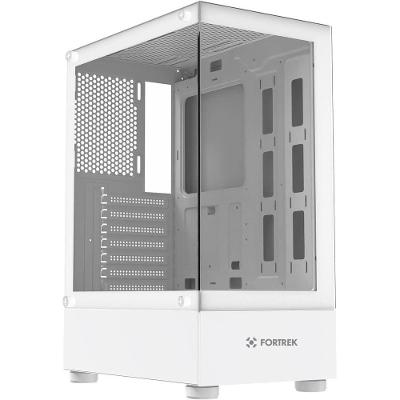 Gabinete Gamer Crystal Mid Tower ATX Micro-ATX Mini-ITX Vidro Temperado Branco Fortrek