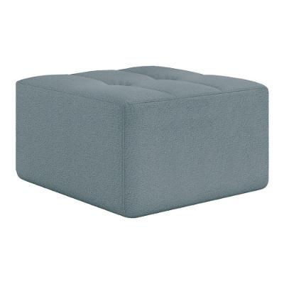 Puff Quadrado Estofado Em Espuma D33 77x44x77cm Multimóveis CR45351 Azul