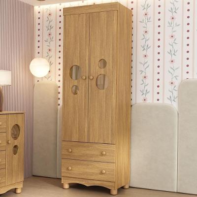 Guarda Roupa Infantil MP4813 Suspiro 4 Portas de Bater 2 Gavetas MDF-MDP Madeirado Multimóveis