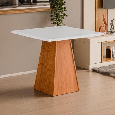 Mesa De Jantar Quadrada 4 Lugares Multimóveis Cr50226 Cinamomo-off White