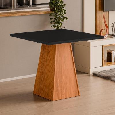 Mesa De Jantar Quadrada 4 Lugares Multimóveis Cr50226 Cinamomo-preto