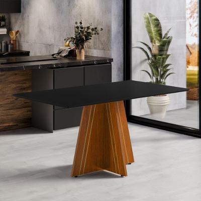 Mesa De Jantar 6 Lugares Multimóveis Cr50248 Cinamomo-preto
