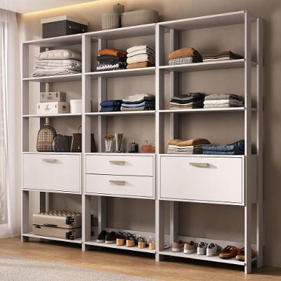 Guarda-roupa Closet Modulado Texas 2 Portas 2 Gavetas 219cm Multimóveis Mp4793 Branco