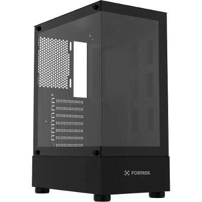 Gabinete Gamer Crystal Mid Tower ATX Micro ATX Mini ITX Vidro Temperado Preto Fortrek