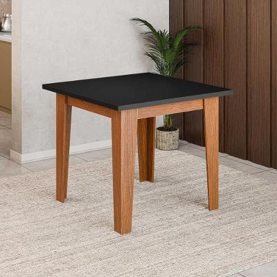 Mesa De Jantar Quadrada 4 Lugares Multimóveis Cr50223 Cinamomo-preto