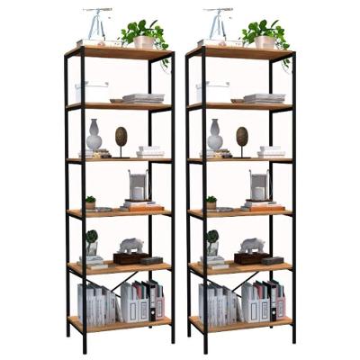Kit 2 Estantes Livreiro 180Cm 6 Prateleiras Demolição