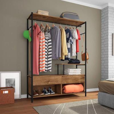 Guarda Roupa 118 Cm 2 Gavetas Preto/Demolição