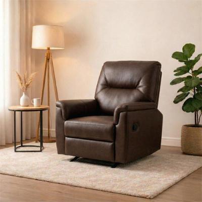 Poltrona do Papai Corvette Reclinavel Corino Confortavel Caramelo Courino Marrom Matrix