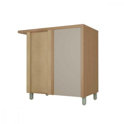 Balcão de Canto Condessa 1 Porta 1 Prateleira Mdf 93cm Carvalho Greige Nesher Moveis
