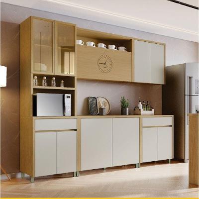 Cozinha Condessa 5 Peças 11 Portas 2 Gavetas MDF 270cm Carvalho Greige Nesher Móveis