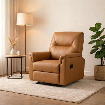 Poltrona do Papai Corvette Reclinavel Revestimento Corino Confortavel Caramelo Courino Terracota