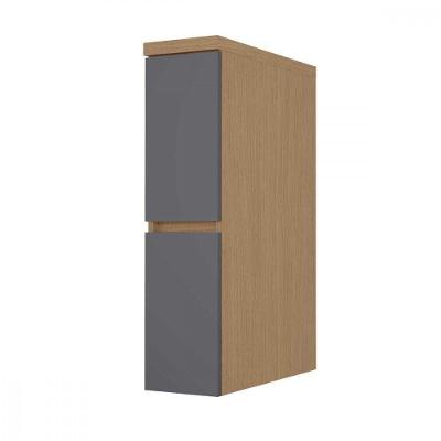 Balcão Porta Condimentos Condessa MDF 20cm Carvalho Titanio Nesher Móveis