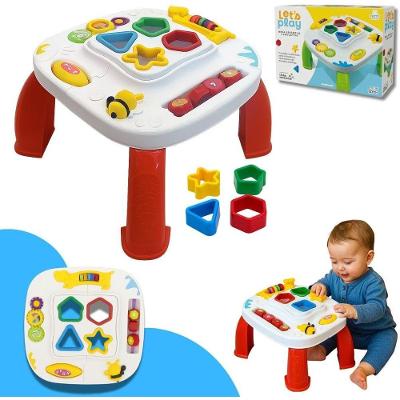 Mesa Infantil Didática Divertida Interativa Educacional com Atividades de Montar e Encaixe de Formas