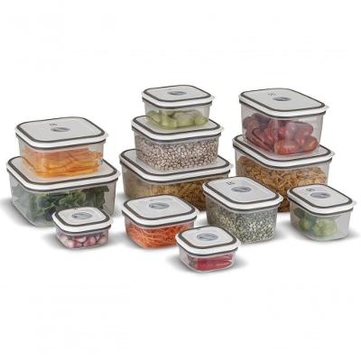 Kit 12 Potes Hermeticos Retangulares Porta Mantimentos Plastico Bpa Free Cinza Electrolux