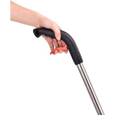 Mop Spray com Gatilho e Dispenser 0,38L para Pisos Aço Inox Base Flexível Vermelho e Cinza Powermaid