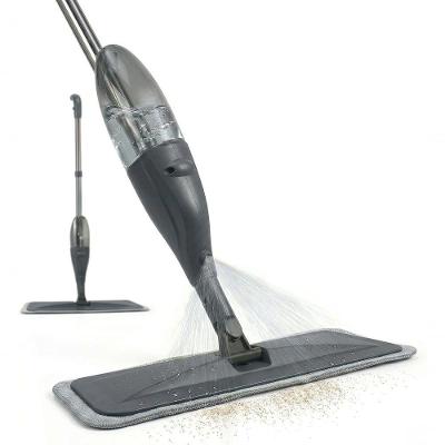 Mop Spray Fit com Reservatorio Limpa e Seca Aco Inox Cabo Articulado para Pisos Cinza Clean Tech