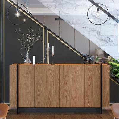 Buffet Aparador Destin 4 Portas MDP 160cm Freijó-preto Gran Belo