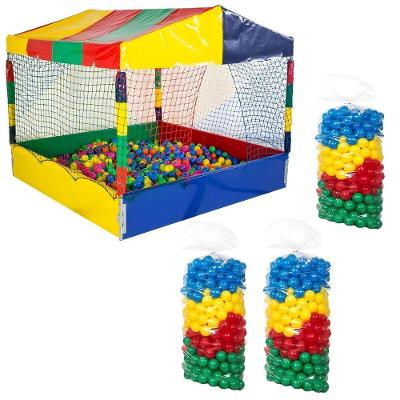 Kit Infantil Piscina de Bolinhas 1,50M Quadrada com 1500 Unidades Coloridas Atóxicas Rotoplay