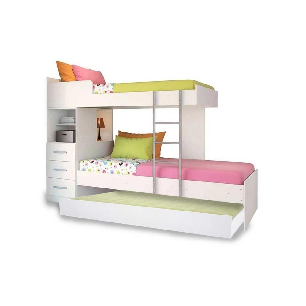 Treliche Plus c/ 3 Gavetas c/Auxiliar Branco - Santos Andirá - 1