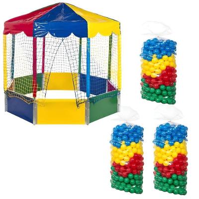 Kit Infantil Piscina de Bolinhas 2,00M Oitavada com 1500 Esferas Coloridas Atóxicas Rotoplay