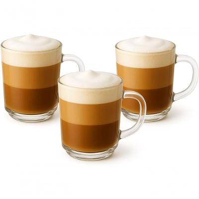 Conjunto 3 Canecas Ruby para Cafe e Cha em Vidro 210ML a Prova de Derramamento Transparente