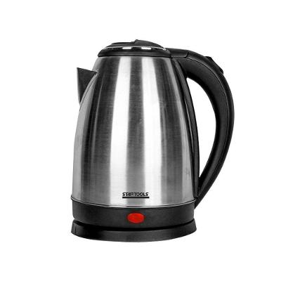 Chaleira Elétrica Startools Jarra 2L 1000W Inox Preto 110V com Base Giratória 360