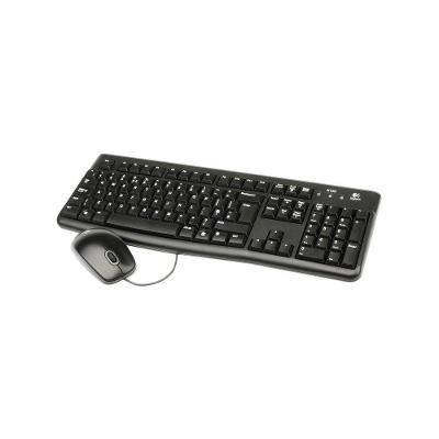 Teclado E Mouse Logitech Mk120 Usb Preto Com Fio