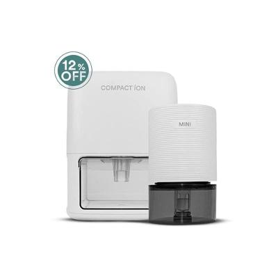 Desumidificador de Ar Thermomatic 1,5L Íon Timer 50W Branco Combo Compact Íon + Mini Bivolt