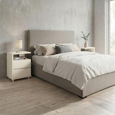 Conjunto 2 Mesas de Cabeceira Campeche 4 Gavetas MDF MDP Off White Dkadidecor