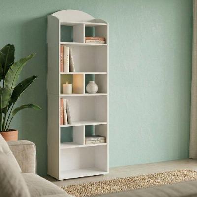 Estante Arco Multifuncional 10 Nichos MDP e MDF 57,5cm Branco Artely