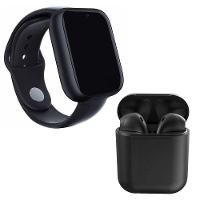 Kit 1 Relógio Smartwatch Z6 Preto + 1 Fone Bluetooth Preto - 1