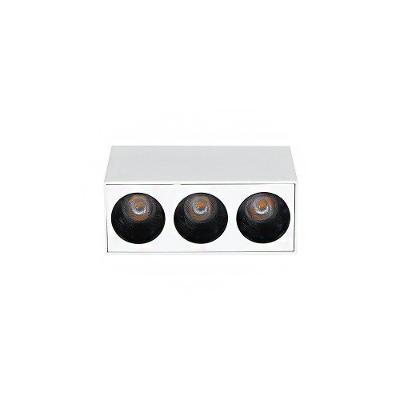 Spot de Sobrepor LED Downlight Ashok 6W 24 graus  IRC 90 3000K Luz Amarela Branco e Preto Astraled