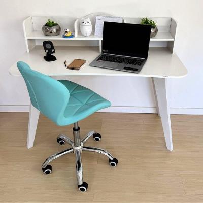 Conjunto Escrivaninha com Nichos e Cadeira Office Melanie Ciano Branco para Escritório Dkadidecor