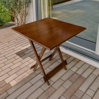 Mesa Dobrável Tampo MDF 70cmx70cm Imbuia para Cozinha e Área Dkadidecor