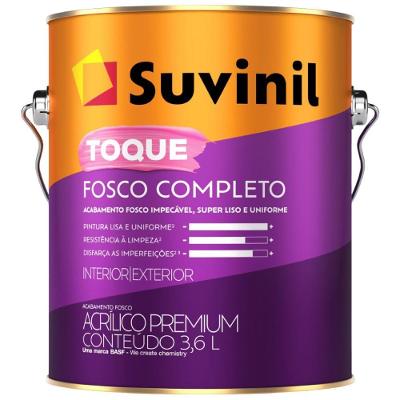 Tinta Acrilica 3,6L Toque Fosco Completo Cromio para Paredes Internas e Externas Suvinil