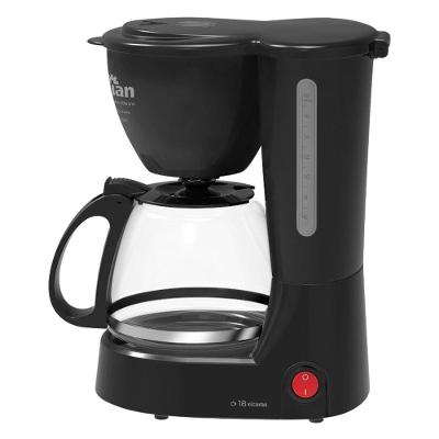 Cafeteira Elétrica Kian 24740 18 Xicaras Preta Plástico 650W Jarra Vidro 220V