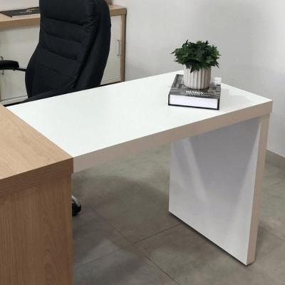 Balcão Extensor Mesa Escritorio Tamburato 890 Branco 90cm MDF MDP sem Gavetas Artany