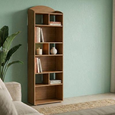 Estante Arco Multifuncional 10 Nichos MDP e MDF 57,5cm Cinamomo Artely Sala e Escritorio