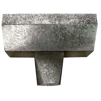Calha Emenda Americana C.28 com Bocal 377 para Sistemas de Drenagem Pluvial Aco Galvanizado Calha
