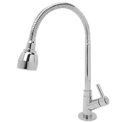 Torneira de Cozinha 8880 1-4 de Volta de Mesa Abs Cromado Prata Furkin