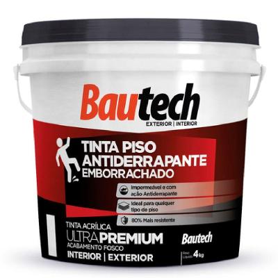 Tinta Piso Acrilica Emborrachada Antiderrapante 4kg 37005 Branca para Areas Internas e Externas