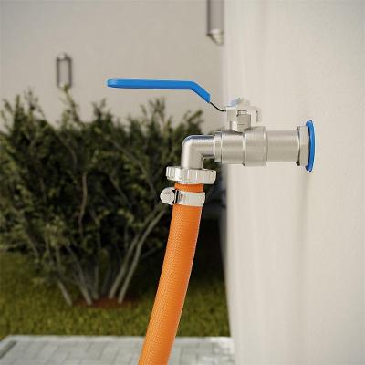 Torneira de Jardim Esfera Metal Cromado Anti Ferrugem Vazao Total 1-2x3-4 Azul Higiban