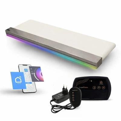 Cascata para Piscina Embutir 60cm Inox LED RGB com Modulo Wi-Fi Smartlux Inox Luxpool